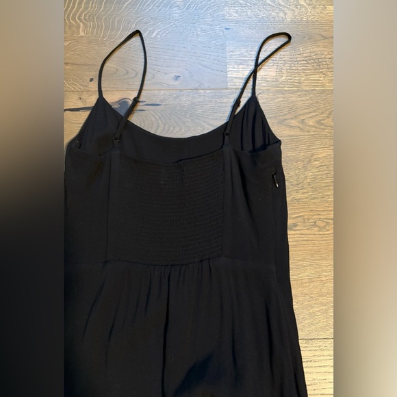 Aritzia Wilfred Affogato Spaghetti Straps Side Slit Midi Slip Dress Black Size 4 - Picture 12 of 14